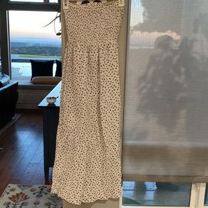 Strapless white dress